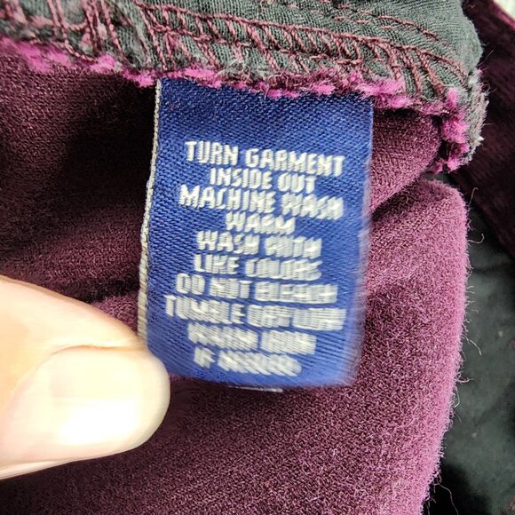 Chaps Jeans Womens 10 Purple Corduroy Stretch Mid Rise Straight *GUC* - Picture 10 of 11